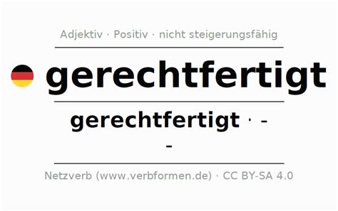 gerechtfertigt englisch